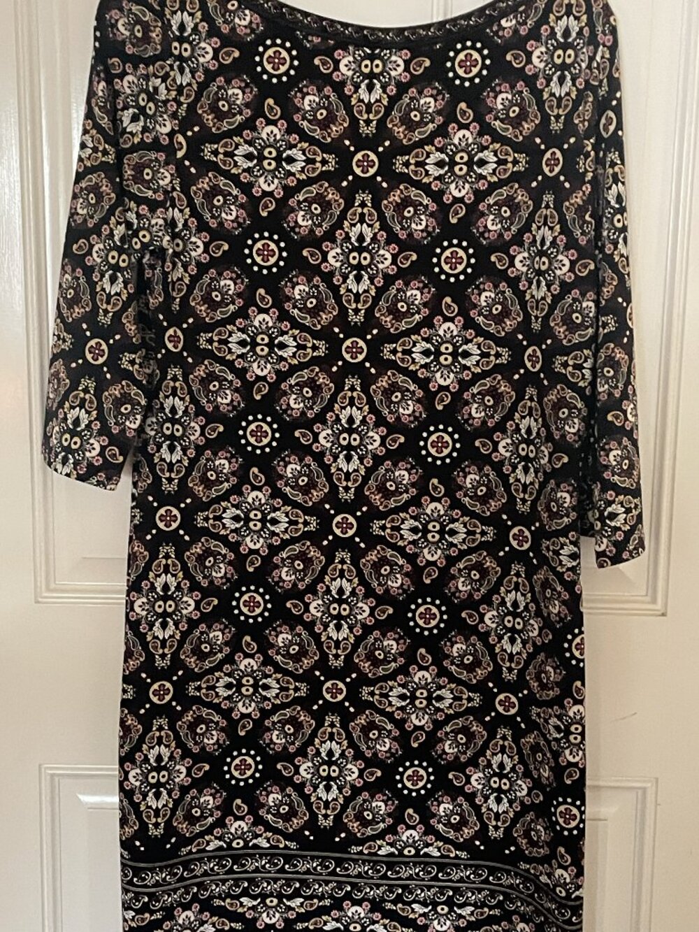 Max Studio Black Paisley and Floral Dress